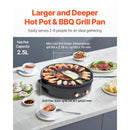 Hot Pot with Grill 1800W 2-in-1 Electric Smokeless Grill Hot Pot for 2-8 People by HouseOfZazla