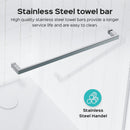 Frameless Double Sliding Soft-Close Shower Door, 3 / 8" (10Mm) Thick SGCC Tempered Glass Door, Matte by HouseOfZazla