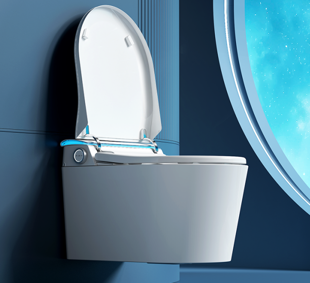 Wall-Mounted Smart Toilet with Automatic Lid Opening, photo 4 of 10