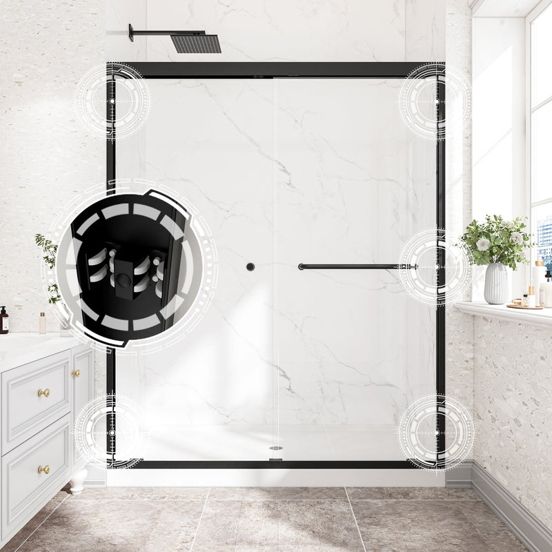 55"-60" W x 72" H Matte Shower Door, photo 5 of 10