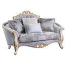 Galelvith - Loveseat With 4 Pillows - Gray Fabric by Unique Piece Furniture