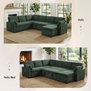 Convertible U-Shaped Sectional Sofa Bed With Reversible Chaise by HouseOfZazla