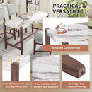 5 Piece Counter Height Dining Set With 4 Upholstered Chairs by HouseOfZazla