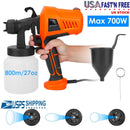 700W Electric Paint Sprayer Handheld HVLP Spray Painter Painting Spray Gun For Fences Brick Walls w/ 3 Spray Patterns 800ML Detachable Cup