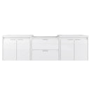 72" Bathroom Vanity With Resin Sink, Soft Close Doors, and 1-Side Cabinet by HouseOfZazla