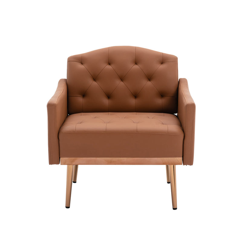 Accent Chair, leisure single sofa with Rose Golden feet