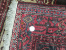 4' X 5' Antique Handmade India Floral Oriental Wool Rug Brown Vegetable Dyes