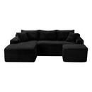 106.3" U-Shaped Cloud Sectional Sofa with Deep Seat by HouseOfZazla