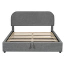 Upholstered Platform Bed With Hydraulic Storage System by Unique Piece Furniture