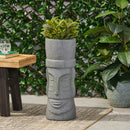 Classic Flower Planter With Magnesium Oxide Material - Stone Gray by HouseOfZazla