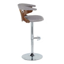 Gardenia - Mid Century Modern Adjustable Barstool With Swivel With Rounded T Footrest (Set of 2) by HouseOfZazla