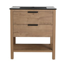30 Inch Bathroom Vanity Plywood With 2 Drawers (BMO-BL9075BK)