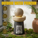 Outdoor Garden Lantern Light with Warm LED Leaf Silhouette