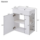 Modern Floating Bathroom Vanity With Ceramic Basin Perfect For Small Bathrooms by Unique Piece Furniture