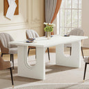 Rectangular Dining Table For 6 - 8 People With Pedestal Base by HouseOfZazla