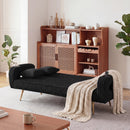 74.01 Inch Corduroy Sofa Bed with Pillows
