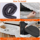 Human Size Dog Bed with Pillow Blanket 72.83x47.24x11.81in Bean Bag Bed Washable Removable Flurry Plush Cover Large Napping Human-Sized Bed For Adults