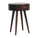 Circular Shaped Bedside Table - Walnut by HouseOfZazla