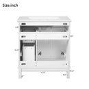 30" Bathroom Vanity with Ceramic Sink and Modern Storage Cabinet by HouseOfZazla