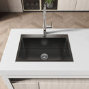 Stainless Steel Kitchen Sink, 27″x19″ Single Bowl, Overmount Handmade Sink by HouseOfZazla