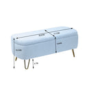 Storage Ottoman Bench For End Of Bed Legs, Modern Camel Faux Fur Entryway Bench Upholstered Padded With Storage For Living Room Bedroom