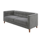 Modern 3 Seater Sofa Upholstered Couch with Curved Armrests