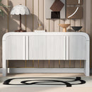 U_STYLE 62.2-Inch Wave-Pattern Console Table