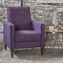 Mid-Century Modern Recliner With Button Tufted Waffle Stitch