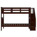 Stairway Bunk Bed With Storage And Guard Rail For Bedroom by Unique Piece Furniture