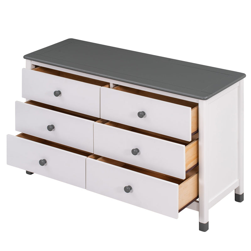 3-Pieces Bedroom Sets Twin Size House Bed with Storage Headboard, Wooden Nightstand and Storage Dresser,Gray