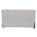 Slip Covered Settee With Casters - Beige by HouseOfZazla