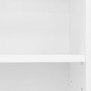 Entryway Bench With Integrated Shoe Cabinet, 3 In 1 Design And Mirrored Cabinet Door, Hall Tree With 4 Sturdy Hooks And Foldable Seat For Entrance, Living Room - White by HouseOfZazla