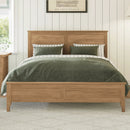 Modern Solid Wood King Size Platform Bed with Sturdy Wooden Slats Support by HouseOfZazla