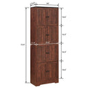 Tall Storage Cabinet With 8 Doors And 4 Shelves, Wall Storage Cabinet For Living Room, Kitchen, Office, Bedroom, Bathroom by HouseOfZazla