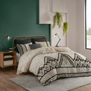 Full/Queen 3 Piece Flax and Cotton Blended Duvet Cover Set