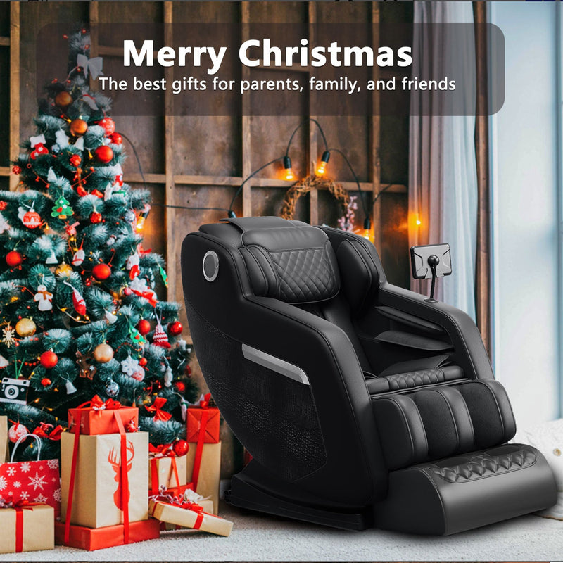 Massage Chair,Full Body Zero Gravity Recliner , Hip Heating, Foot Massage and Air Massage System for Home Office, for mom/dad (Black)