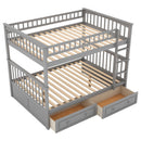 Bunk Bed With Drawers, Convertible Design by Unique Piece Furniture