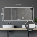 28"x60" Frameless LED Bathroom Mirror with Demist Function