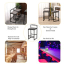 Elegant Bar Stool Set With Backrest And Footrest, Counter Height (Set of 2) by HouseOfZazla