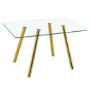 Rectangular Design Dining Table - Gold by HouseOfZazla