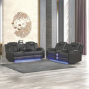 Benz - Power Recliner Set With LED Lighting And USB Charging by HouseOfZazla