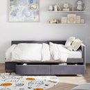 L Shaped Upholstered Platform Bed With Storage And Drawers by Unique Piece Furniture