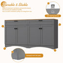 On-Trend Farmhouse TV Stand with 2 Drawers for TVs Up to 70"