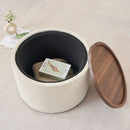 Nesting Ottomans, Round Coffee Table & Bench With Tray (Set of 2) by HouseOfZazla