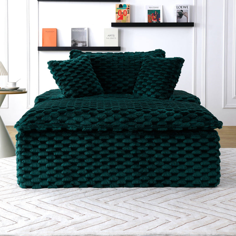 Comfort Bearing Sofa With 2 Pillows And 1 Backrest - Green, photo 12 of 12