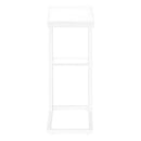 Accent Table, C - Shaped, Marble Look Contemporary & Modern Convenient Design