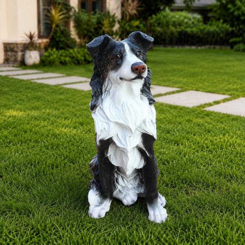 Outdoor Garden Border Collie Dog Statue Greeter, photo 9 of 10