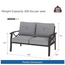 All-Weather Loveseat 2 Seats Sofa With Cushions by HouseOfZazla