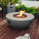 36'' Propane Gas Fire Pit Table - Grey Steel by HouseOfZazla