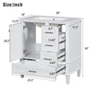 Bathroom Vanity, Modern Bathroom Cabinet With Sink Combo Set, Bathroom Storage Cabinet With A Soft Closing Door And 3 Drawers, Solid Wood Frame by HouseOfZazla